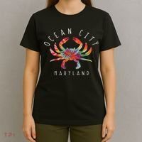 Ocean City Maryland Crab Tie Dye Summer Vacation T-Shirt thumb 4