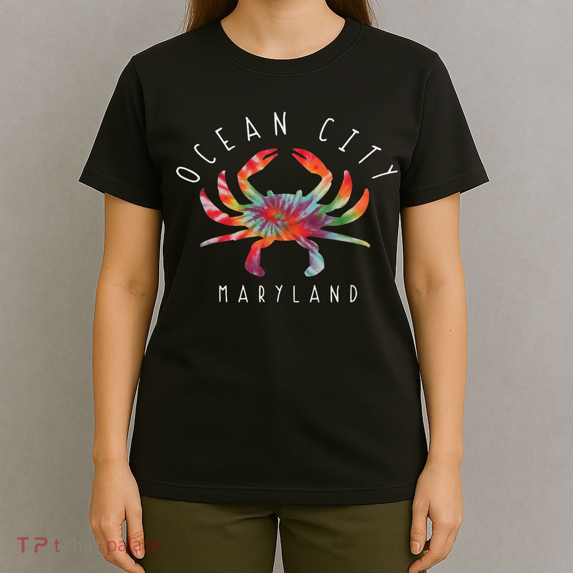 Ocean City Maryland Crab Tie Dye Summer Vacation T-Shirt