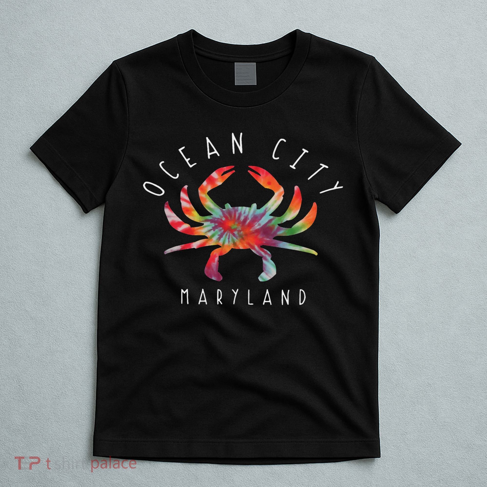Ocean City Maryland Crab Tie Dye Summer Vacation T-Shirt