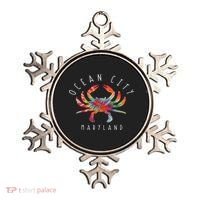Ocean City Maryland Crab Tie Dye Summer Vacation Ornament thumb 0