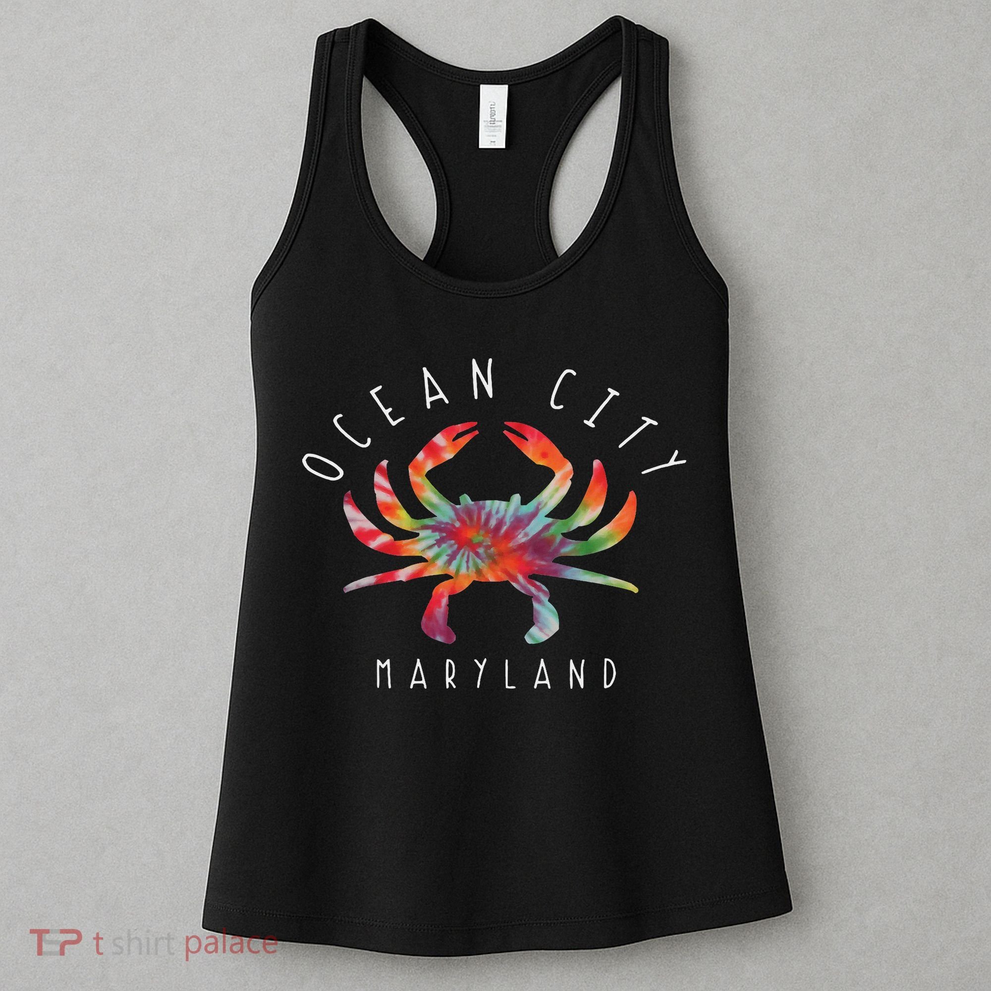 Ocean City Maryland Crab Tie Dye Summer Vacation Women's Tank Top