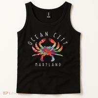 Ocean City Maryland Crab Tie Dye Summer Vacation Tank Top thumb 2