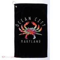 Ocean City Maryland Crab Tie Dye Summer Vacation Golf Towel thumb 0