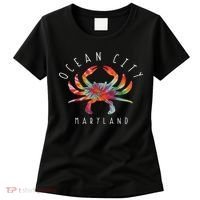 Ocean City Maryland Crab Tie Dye Summer Vacation Women's T-Shirt thumb 0