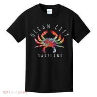 Ocean City Maryland Crab Tie Dye Summer Vacation Kids T-Shirt thumb 0