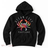 Ocean City Maryland Crab Tie Dye Summer Vacation Hoodie thumb 0