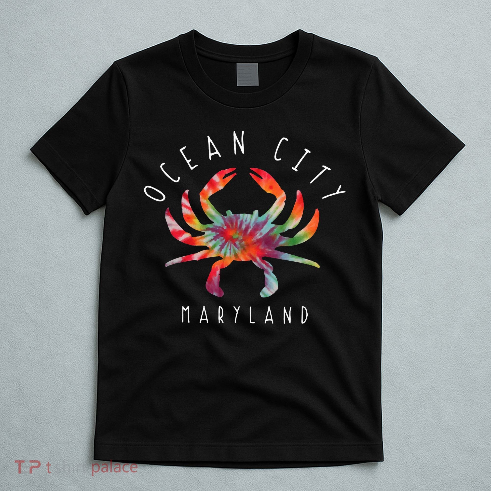 Ocean City Maryland Crab Tie Dye Summer Vacation T-Shirt