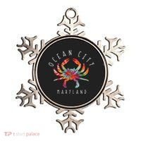 Ocean City Maryland Crab Tie Dye Summer Vacation Ornament thumb 0