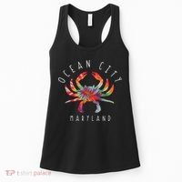 Ocean City Maryland Crab Tie Dye Summer Vacation Women's Tank Top thumb 0