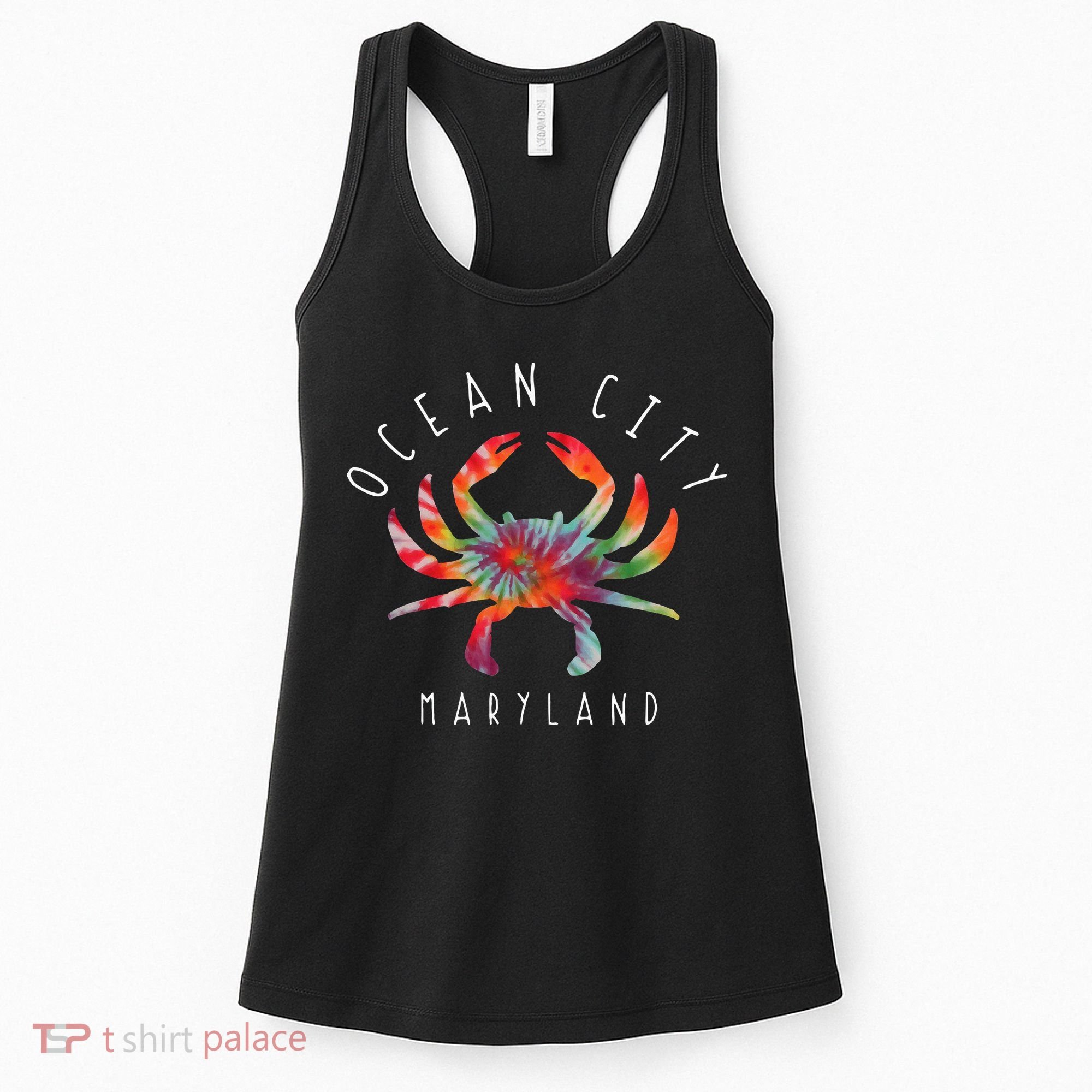 Ocean City Maryland Crab Tie Dye Summer Vacation Women's Tank Top