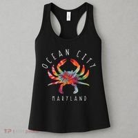 Ocean City Maryland Crab Tie Dye Summer Vacation Women's Tank Top thumb 3