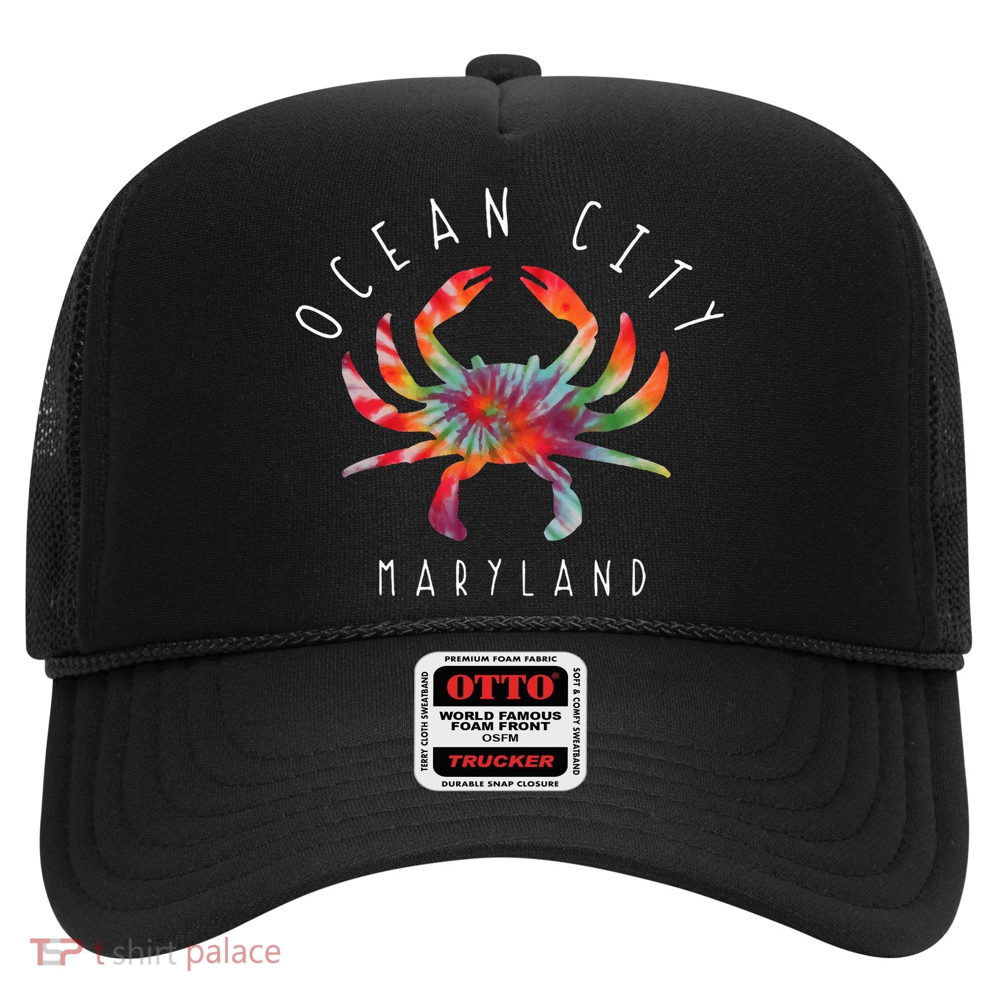 Ocean City Maryland Crab Tie Dye Summer Vacation Hat