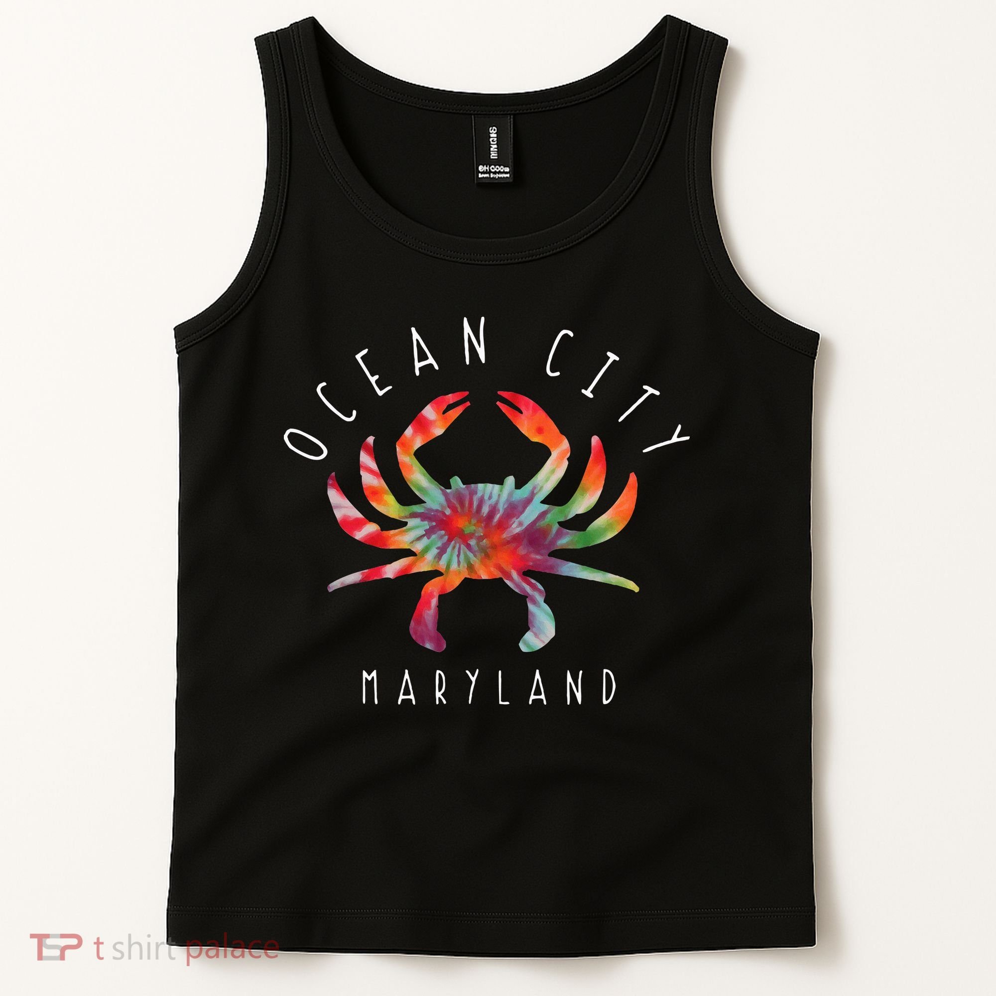 Ocean City Maryland Crab Tie Dye Summer Vacation Tank Top