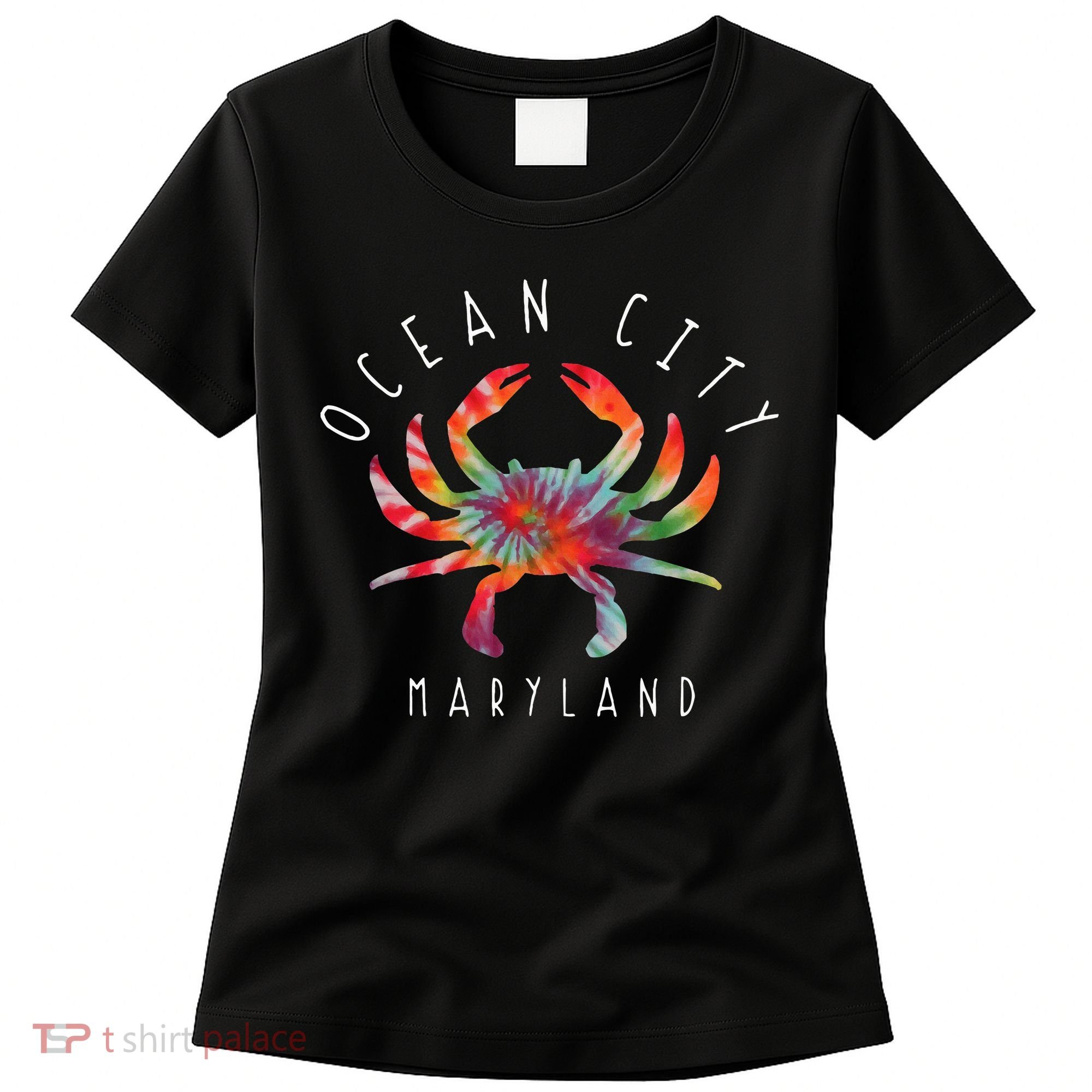 Ocean City Maryland Crab Tie Dye Summer Vacation Women's T-Shirt