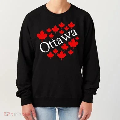 Ottawa Canada Maple Leaf Graphic Women's Sweatshirt