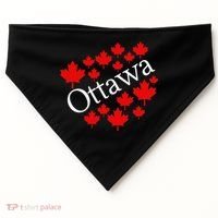 Ottawa Canada Maple Leaf Graphic USA-Made Doggie Bandana thumb 0