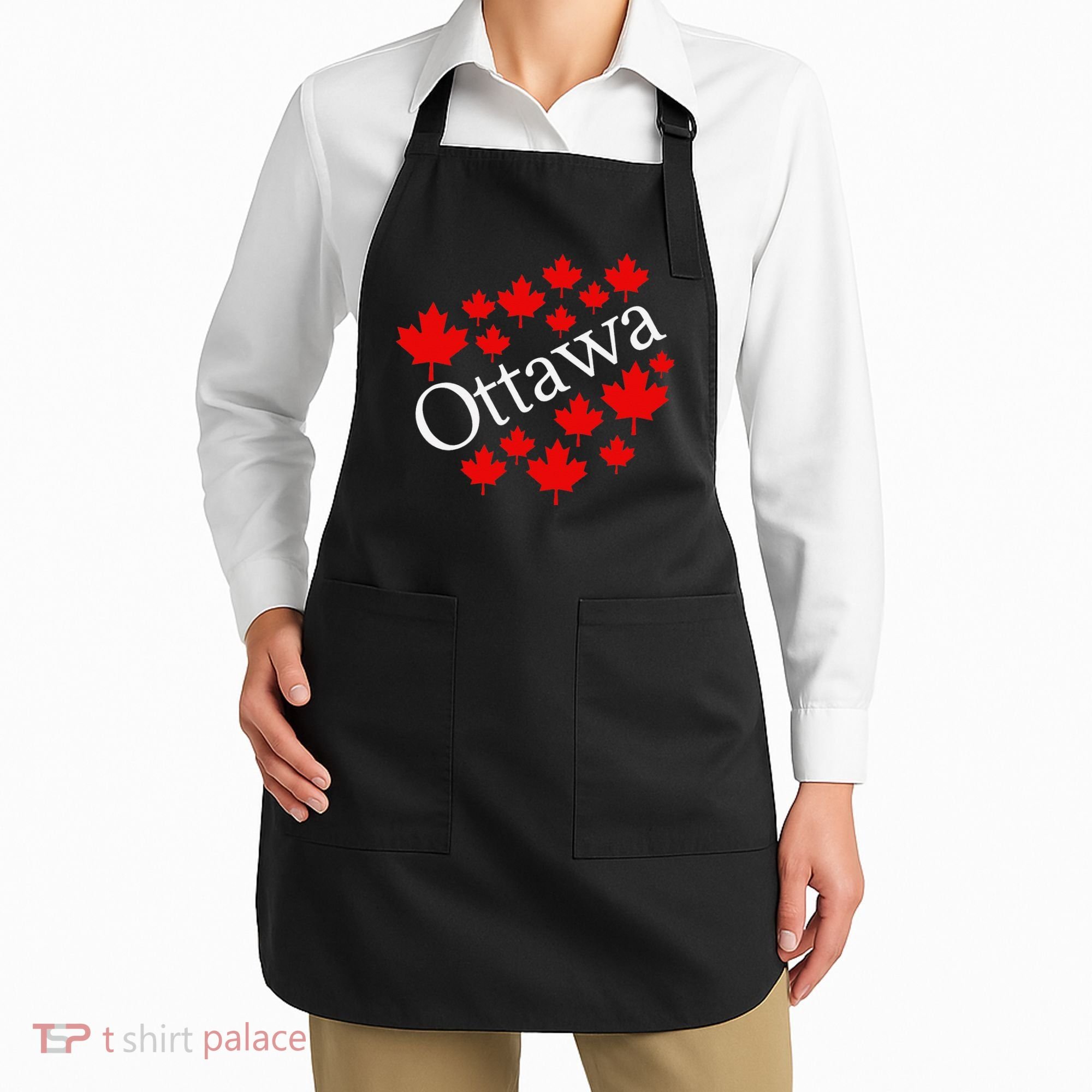 Ottawa Canada Maple Leaf Graphic Apron