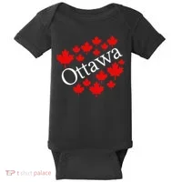 Ottawa Canada Maple Leaf Graphic Baby Bodysuit thumb 0