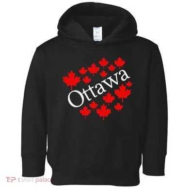 Ottawa Canada Maple Leaf Graphic Toddler Hoodie