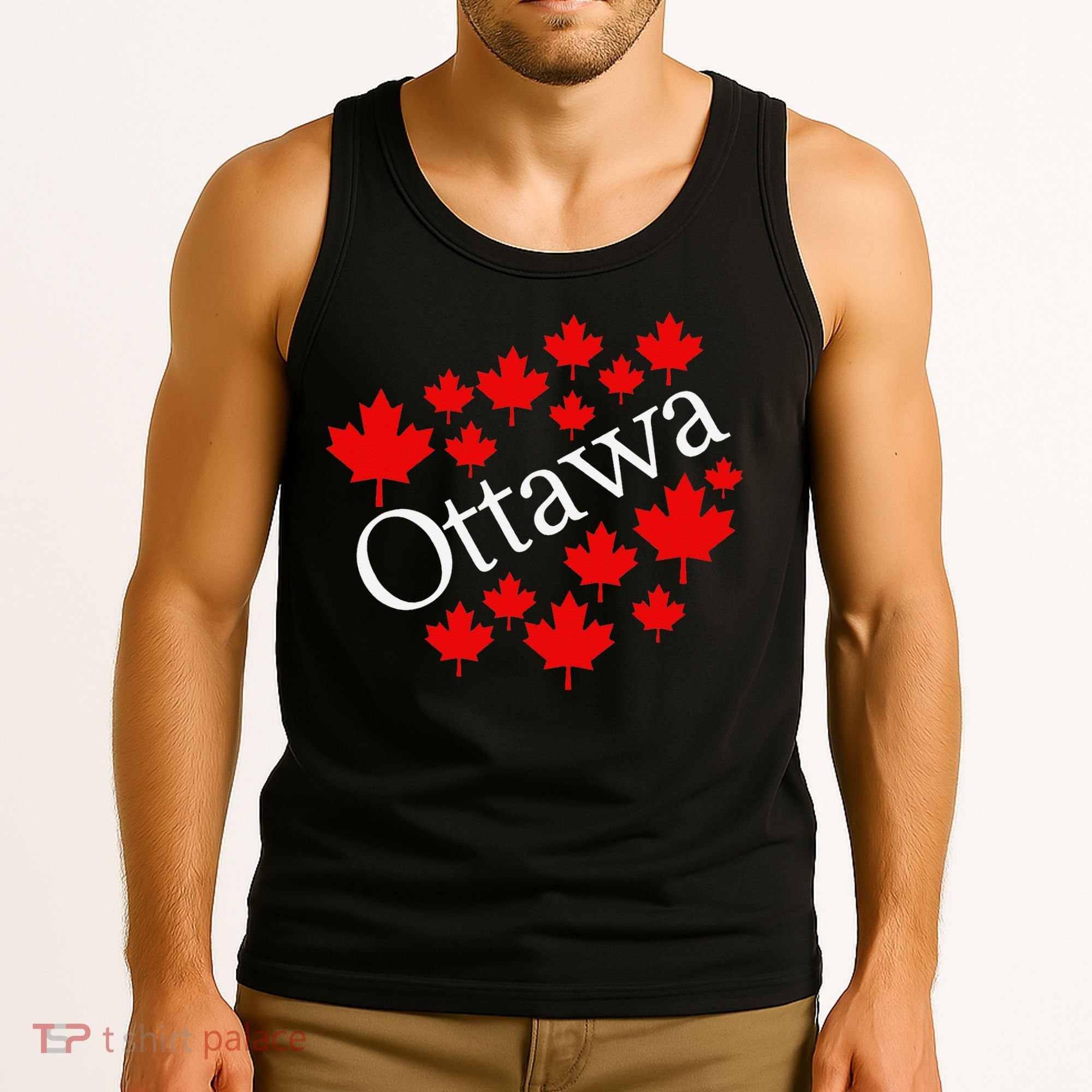 Ottawa Canada Maple Leaf Graphic Tank Top