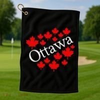 Ottawa Canada Maple Leaf Graphic Golf Towel thumb 1
