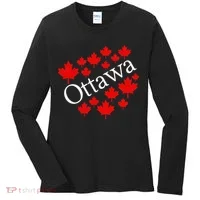 Ottawa Canada Maple Leaf Graphic Women's Long Sleeve Shirt thumb 0