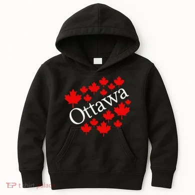 Ottawa Canada Maple Leaf Graphic Kids Hoodie
