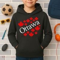 Ottawa Canada Maple Leaf Graphic Kids Hoodie thumb 2