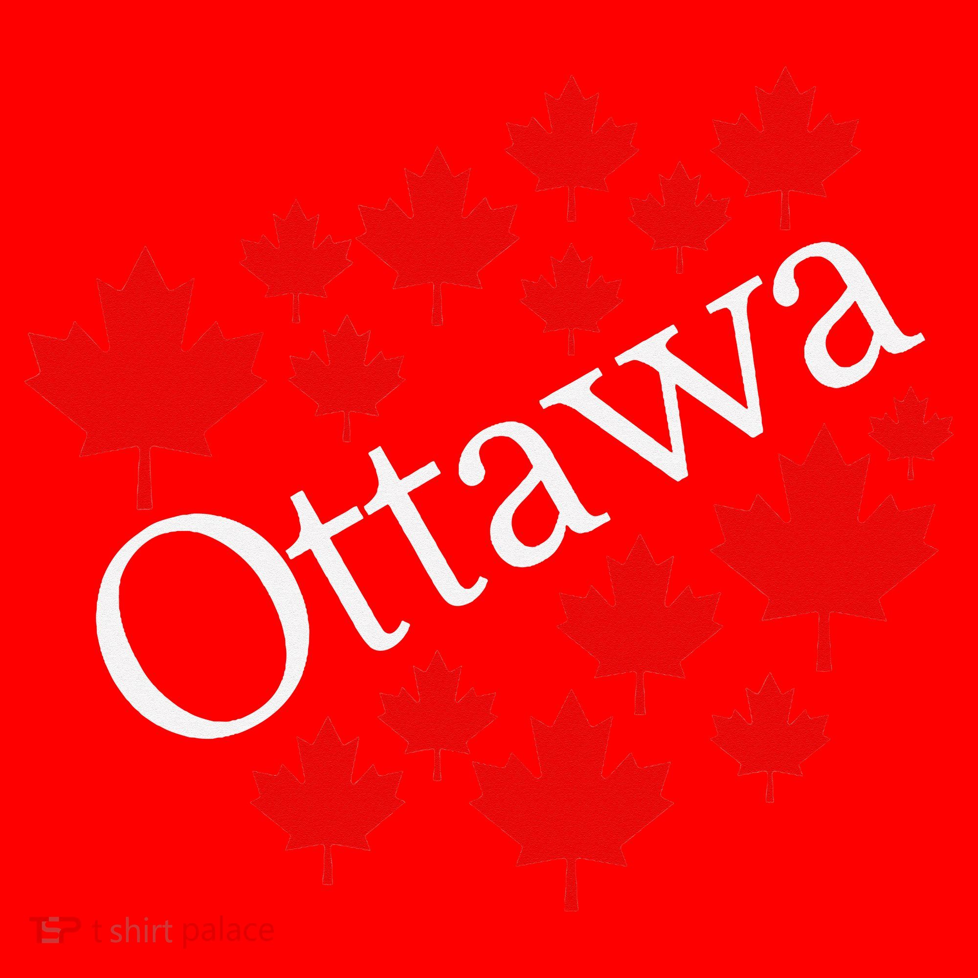 Ottawa Canada Maple Leaf Graphic Santa Hat
