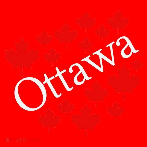 Ottawa Canada Maple Leaf Graphic Santa Hat
