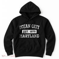Ocean City Maryland Est. 1875 Distressed Hoodie thumb 0
