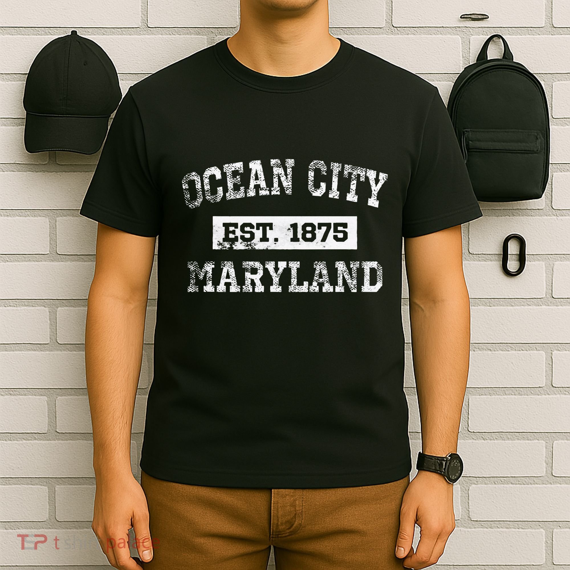 Ocean City Maryland Est. 1875 Distressed T-Shirt