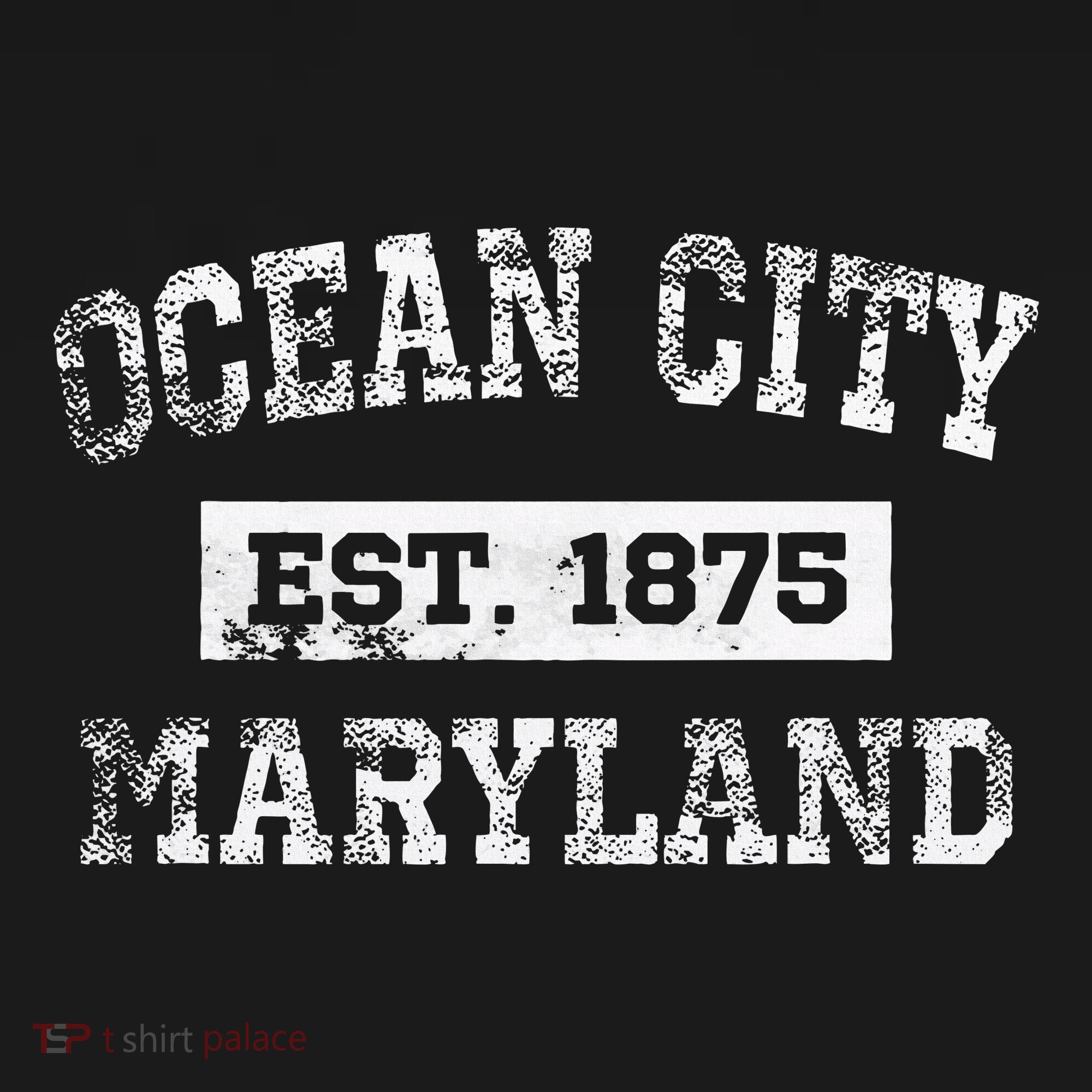 Ocean City Maryland Est. 1875 Distressed Women's Hoodie