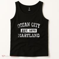 Ocean City Maryland Est. 1875 Distressed Tank Top thumb 2