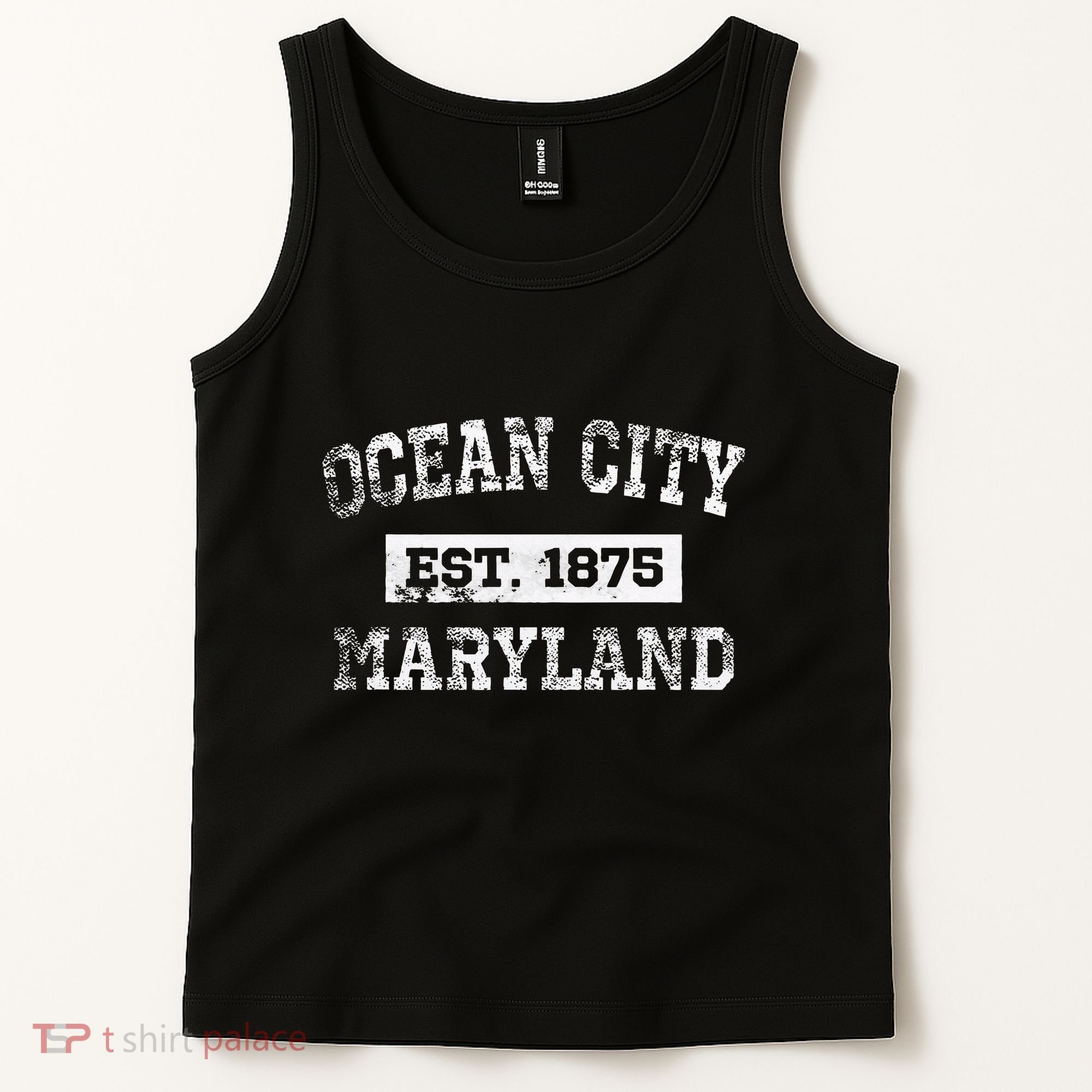 Ocean City Maryland Est. 1875 Distressed Tank Top