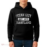 Ocean City Maryland Est. 1875 Distressed Kids Hoodie thumb 4