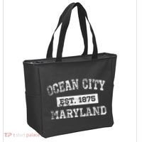 Ocean City Maryland Est. 1875 Distressed Tote Bag thumb 2