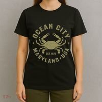 Ocean City Maryland Crab Retro Throwback T-Shirt thumb 4