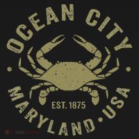 Ocean City Maryland Crab Retro Throwback Women's Hoodie thumb 2
