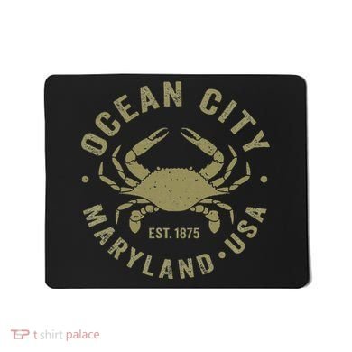 Ocean City Maryland Crab Retro Throwback Mousepad
