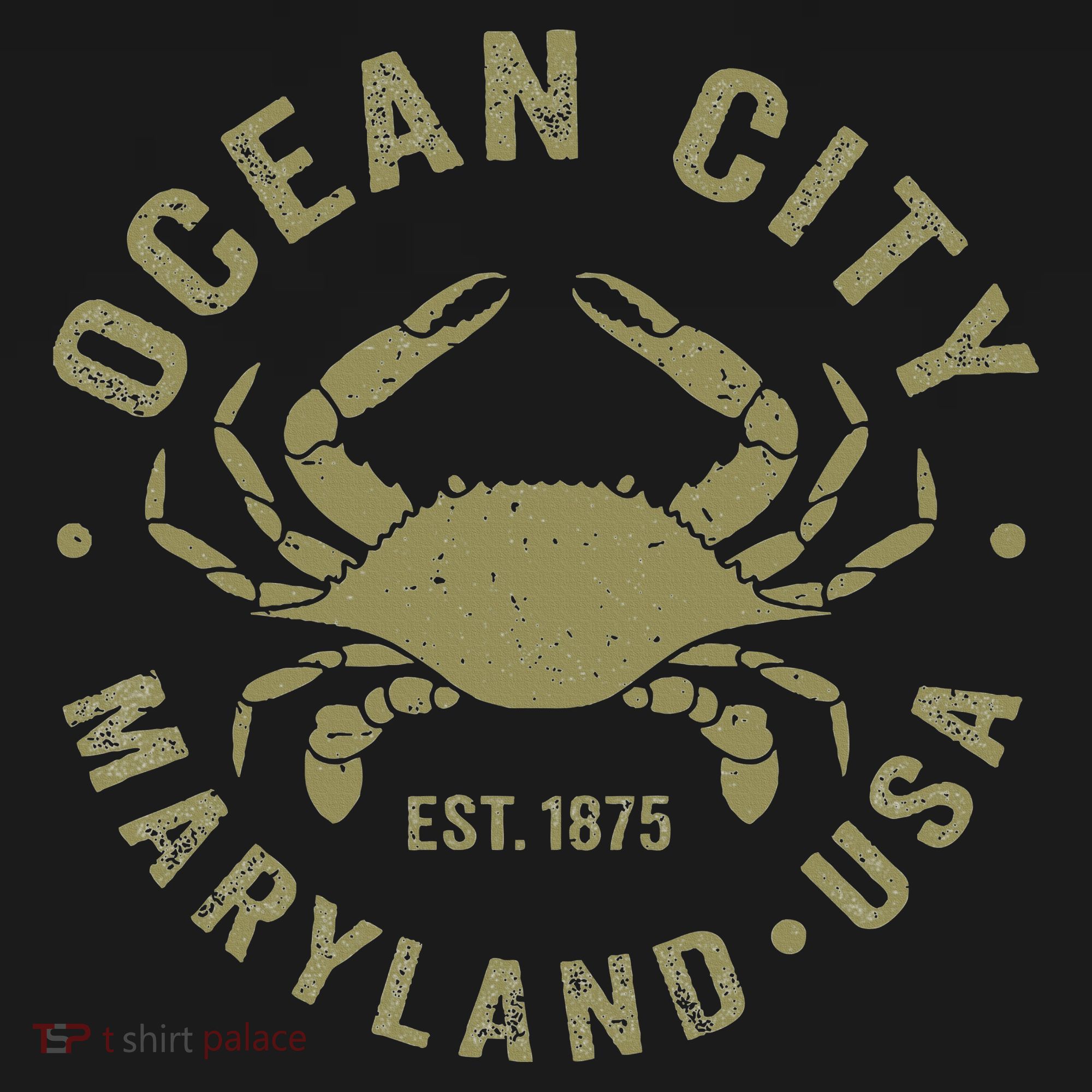Ocean City Maryland Crab Retro Throwback Mousepad