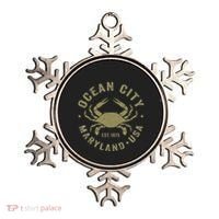 Ocean City Maryland Crab Retro Throwback Ornament thumb 0