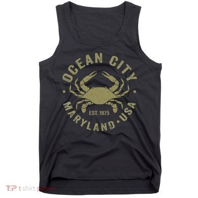 Ocean City Maryland Crab Retro Throwback Tank Top
