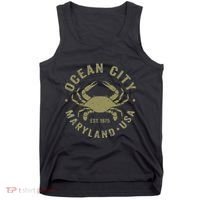 Ocean City Maryland Crab Retro Throwback Tank Top thumb 0