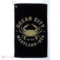Ocean City Maryland Crab Retro Throwback Golf Towel thumb 0