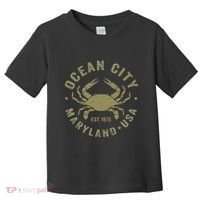 Ocean City Maryland Crab Retro Throwback Toddler T-Shirt thumb 0