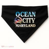 Ocean City Maryland Beach Vacation USA-Made Doggie Bandana thumb 0