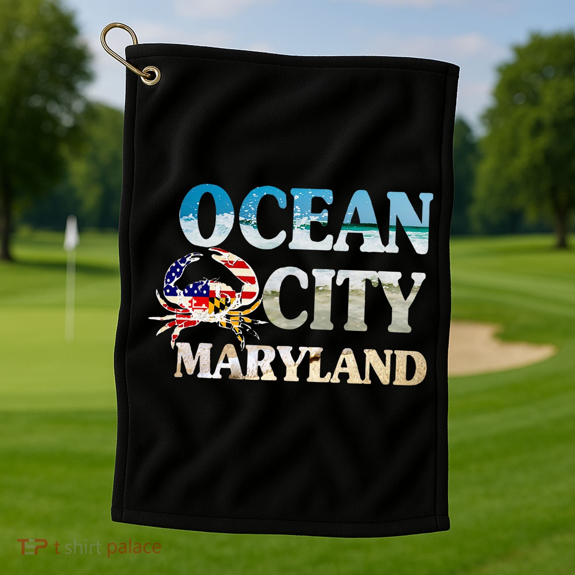 Ocean City Maryland Beach Vacation Golf Towel