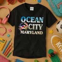 Ocean City Maryland Beach Vacation Kids T-Shirt thumb 3