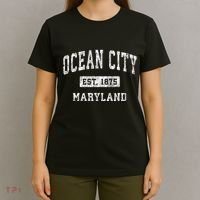 Ocean City Maryland Md Vintage Established Sports T-Shirt thumb 4